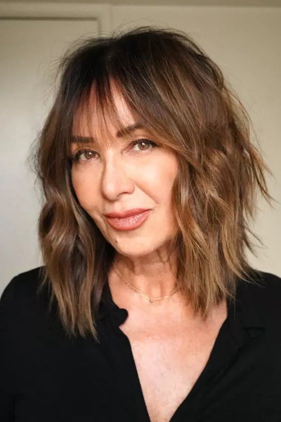 Textured Bob with Soft Bangs