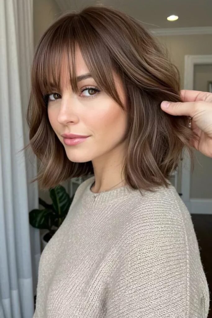 Textured Bob with Wispy Bangs