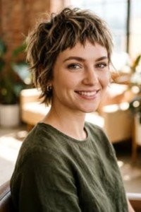 Textured Crop Cut with Short Piece-y Bangs