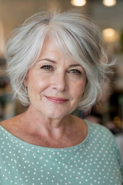 Textured Layered Bob with Soft Waves