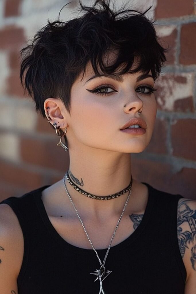 Textured Pixie Cut with Spiky Crown