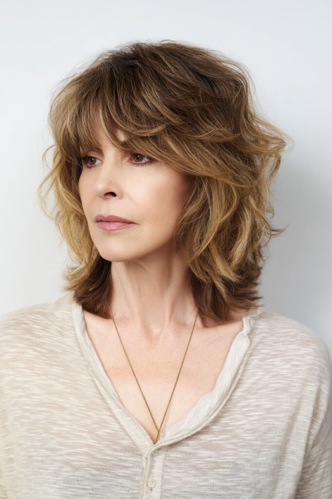 Textured Shaggy Medium Cut with Soft Layers