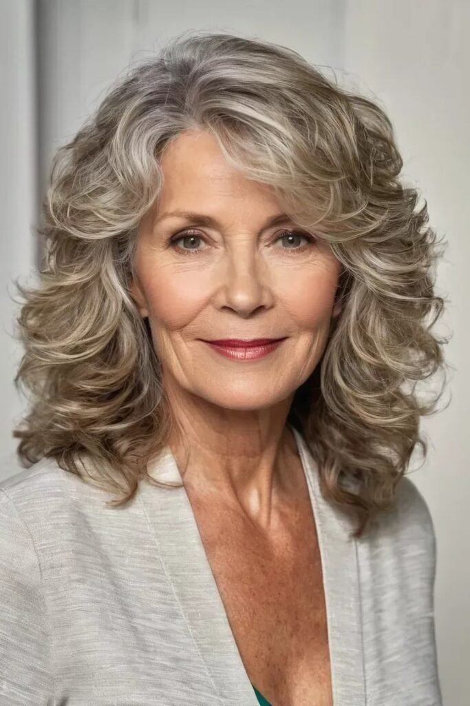 Textured Shoulder-Length Waves with Soft Volume
