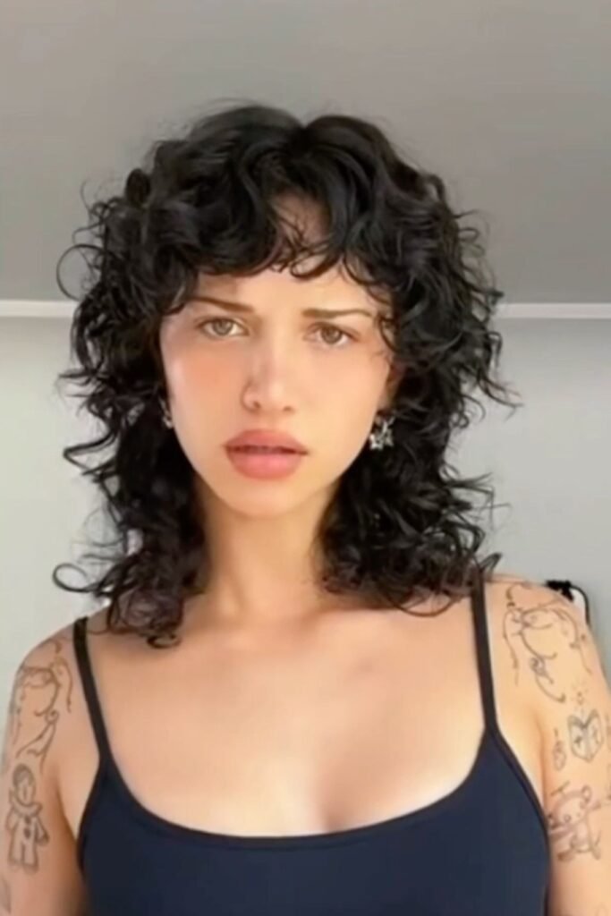 Tousled Curly Shag with Textured Layers