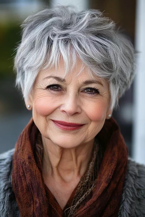 Tousled Layered Silver Crop