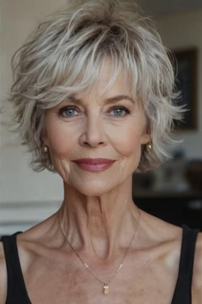 Tousled Pixie Cut with Layered Texture
