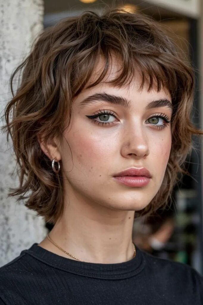Tousled Short Shag with Micro Bangs