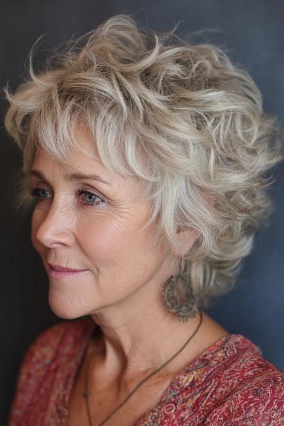 Tousled Wavy Bob with Soft Texture