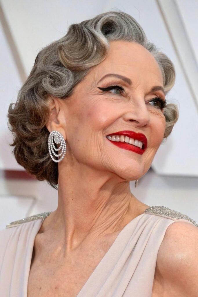 Vintage Retro Waves with Pin Curls