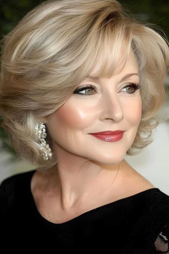 Voluminous Blowout Bob with Soft Waves