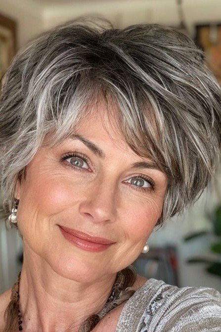 Voluminous Layered Bob with Soft Highlights