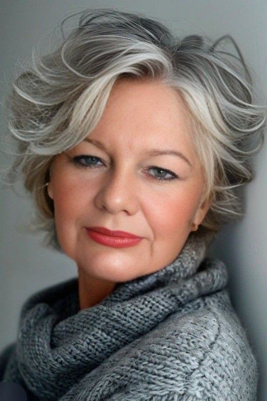 Voluminous Layered Bob with Sweeping Side Bangs