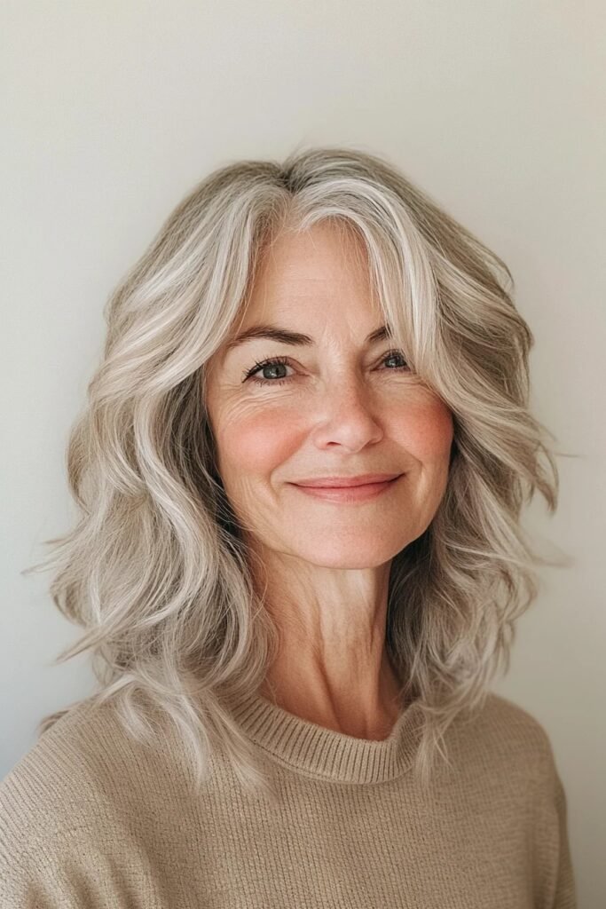 Voluminous Layered Cut with Curtain Bangs