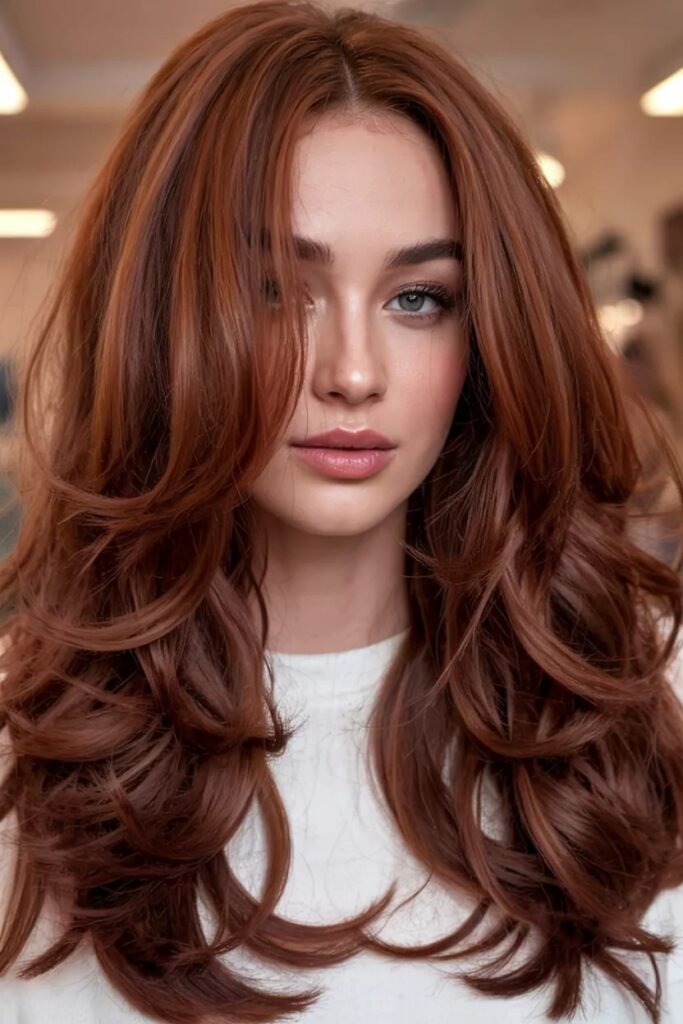Voluminous Layered Hair with Face-Framing Layers