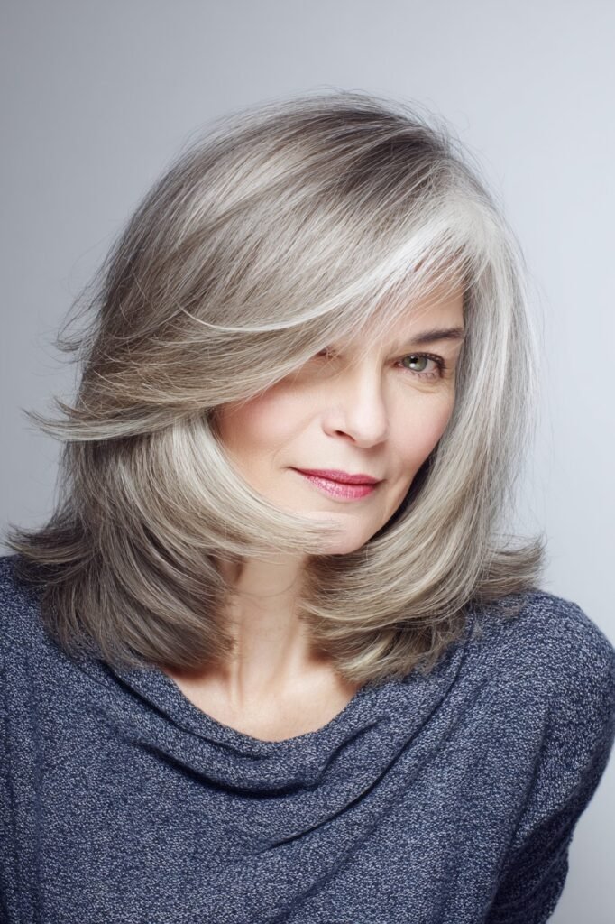 Voluminous Layered Shoulder-Length Hair