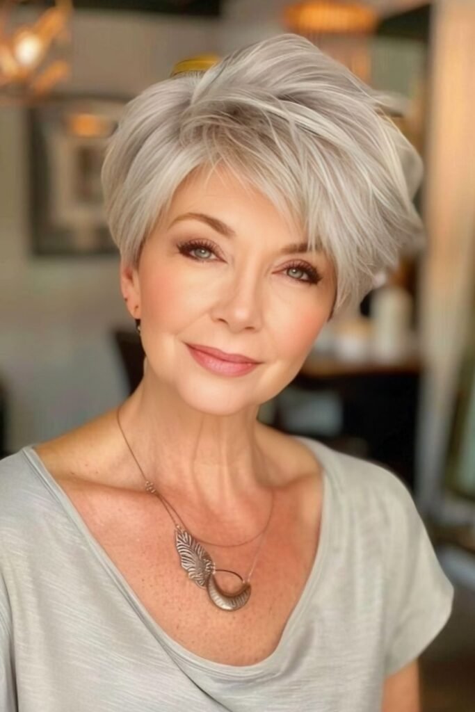 Voluminous Pixie with Soft Crown Lift