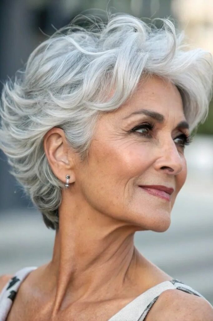 Wavy Layered Pixie Cut with Texture