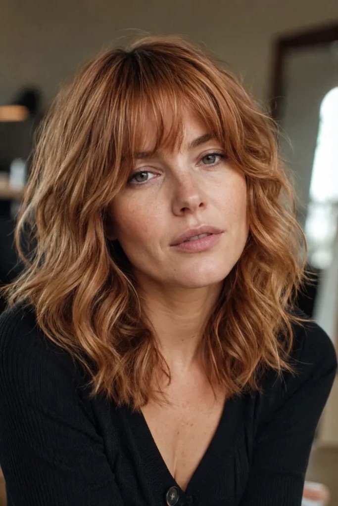 Wavy Shag with Full Fringe